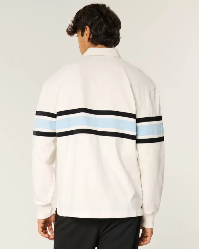 Boxy Heavyweight Shelby Graphic Rugby Polo,Boxy Heavyweight Shelby Graphic Rugby Polo