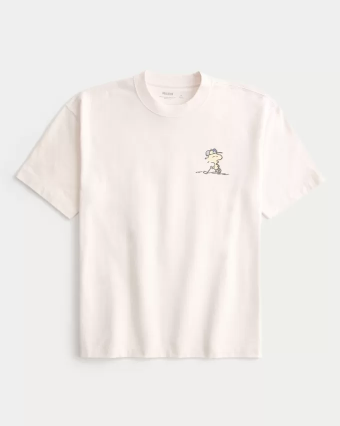 Boxy Heavyweight Snoopy Golf Graphic Tee,Boxy Heavyweight Snoopy Golf Graphic Tee