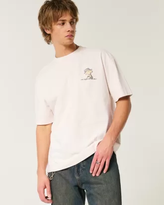 Boxy Heavyweight Snoopy Golf Graphic Tee,Boxy Heavyweight Snoopy Golf Graphic Tee