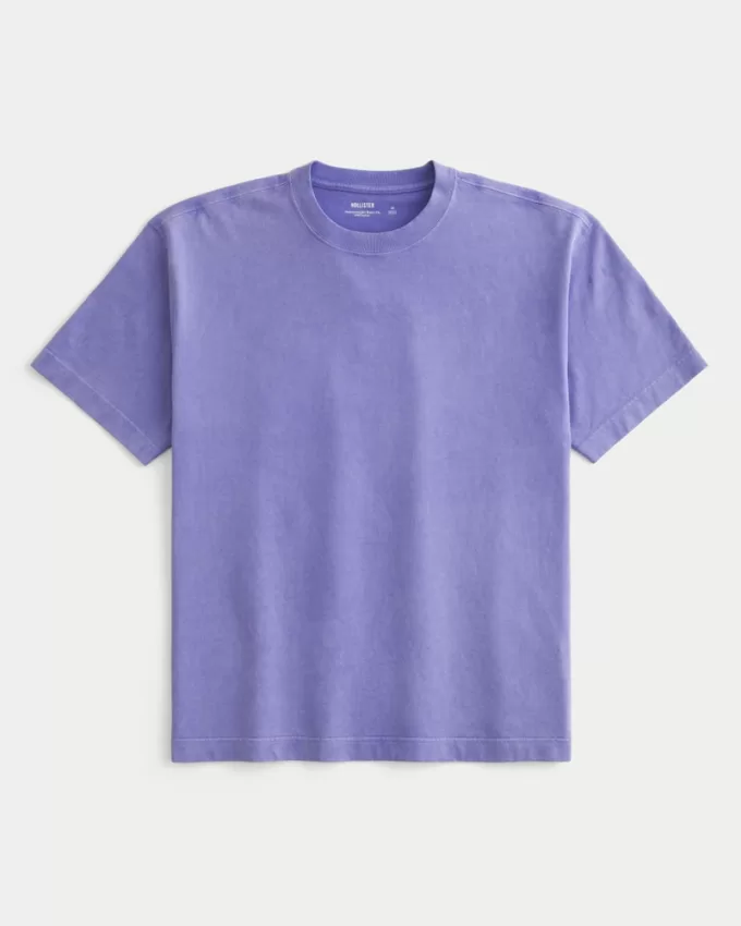 Boxy Heavyweight Washed Cotton Crew T-Shirt,Boxy Heavyweight Washed Cotton Crew T-Shirt