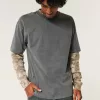 Boxy Heavyweight Washed Crew T-Shirt,Boxy Heavyweight Washed Crew T-Shirt