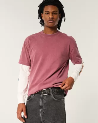 Boxy Heavyweight Washed Crew T-Shirt,Boxy Heavyweight Washed Crew T-Shirt