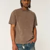 Boxy Heavyweight Washed Crew T-Shirt,Boxy Heavyweight Washed Crew T-Shirt