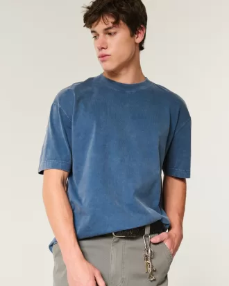 Boxy Heavyweight Washed Crew T-Shirt,Boxy Heavyweight Washed Crew T-Shirt
