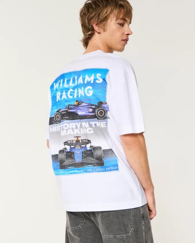 Boxy Heavyweight Williams Racing Graphic Tee,Boxy Heavyweight Williams Racing Graphic Tee