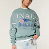 Boxy LA Finals Tennis Graphic Crew Sweatshirt,Boxy LA Finals Tennis Graphic Crew Sweatshirt