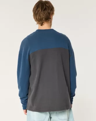 Boxy Long-Sleeve Striped Crew T-Shirt,Boxy Long-Sleeve Striped Crew T-Shirt