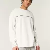 Boxy Long-Sleeve Striped Crew T-Shirt,Boxy Long-Sleeve Striped Crew T-Shirt