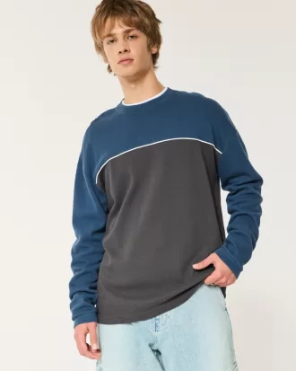 Boxy Long-Sleeve Striped Crew T-Shirt,Boxy Long-Sleeve Striped Crew T-Shirt