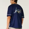 Boxy Looney Tunes Graphic Baseball Jersey,Boxy Looney Tunes Graphic Baseball Jersey