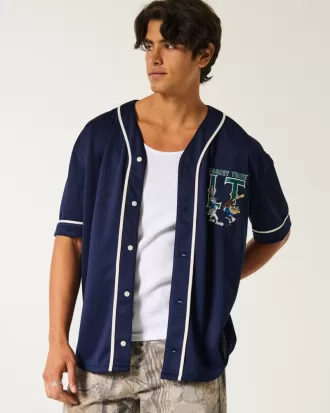 Boxy Looney Tunes Graphic Baseball Jersey,Boxy Looney Tunes Graphic Baseball Jersey