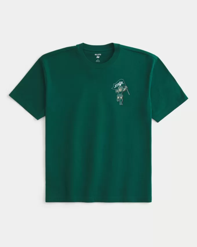 Boxy Michigan State University Graphic Tee,Boxy Michigan State University Graphic Tee