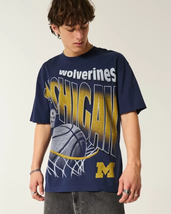 Boxy Michigan Wolverines Graphic Tee,Boxy Michigan Wolverines Graphic Tee