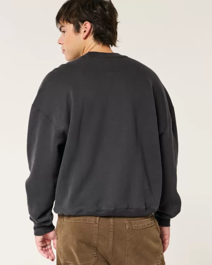 Boxy Mickey Mouse Ohio State Buckeyes Graphic Crew Sweatshirt,Boxy Mickey Mouse Ohio State Buckeyes Graphic Crew Sweatshirt