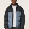 Boxy Mock-Neck Puffer Jacket,Boxy Mock-Neck Puffer Jacket