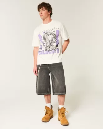 Boxy Northwestern University Wildcats Graphic Tee,Boxy Northwestern University Wildcats Graphic Tee