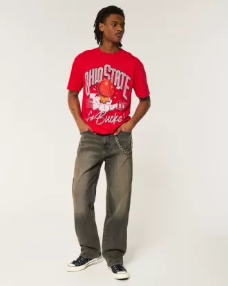 Boxy Ohio State Buckeyes Graphic Tee,Boxy Ohio State Buckeyes Graphic Tee