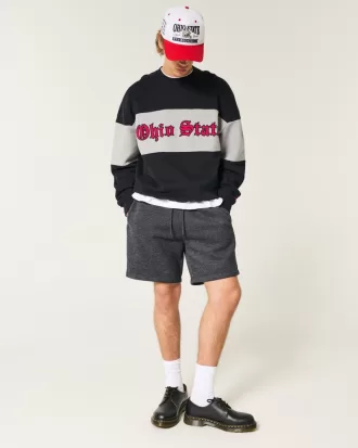 Boxy Ohio State Graphic Crew Sweatshirt,Boxy Ohio State Graphic Crew Sweatshirt