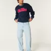 Boxy Ole Miss Graphic Crew Sweatshirt,Boxy Ole Miss Graphic Crew Sweatshirt