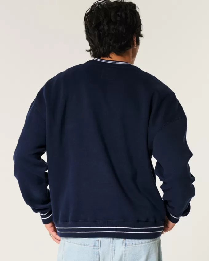 Boxy Ole Miss Graphic Crew Sweatshirt,Boxy Ole Miss Graphic Crew Sweatshirt