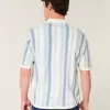 Boxy Pattern Sweater Polo,Boxy Pattern Sweater Polo