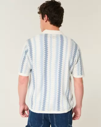Boxy Pattern Sweater Polo,Boxy Pattern Sweater Polo