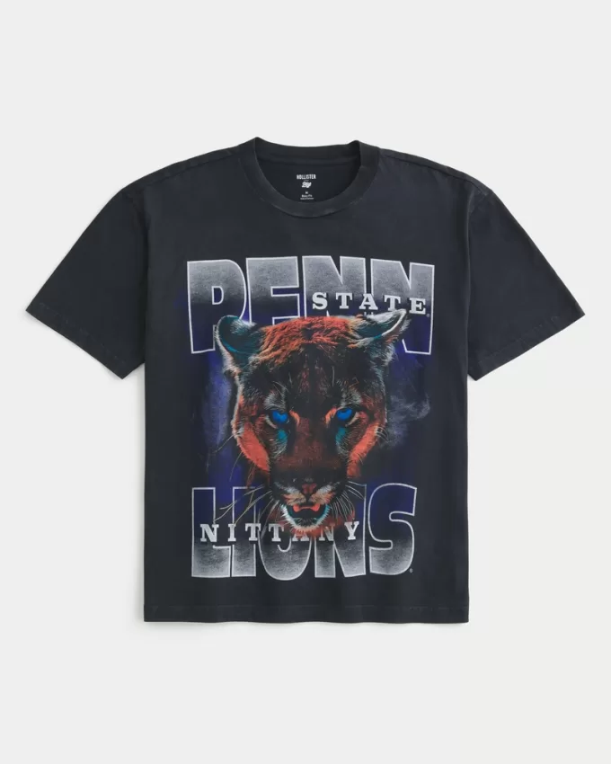 Boxy Penn State Nittany Lions Graphic Tee,Boxy Penn State Nittany Lions Graphic Tee