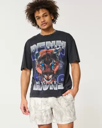 Boxy Penn State Nittany Lions Graphic Tee,Boxy Penn State Nittany Lions Graphic Tee