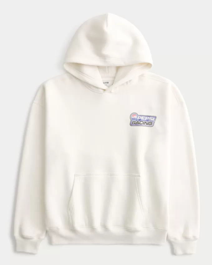 Boxy Pepsi NASCAR Racing Graphic Hoodie,Boxy Pepsi NASCAR Racing Graphic Hoodie