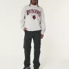 Boxy Rutgers University Graphic Crew Sweatshirt,Boxy Rutgers University Graphic Crew Sweatshirt