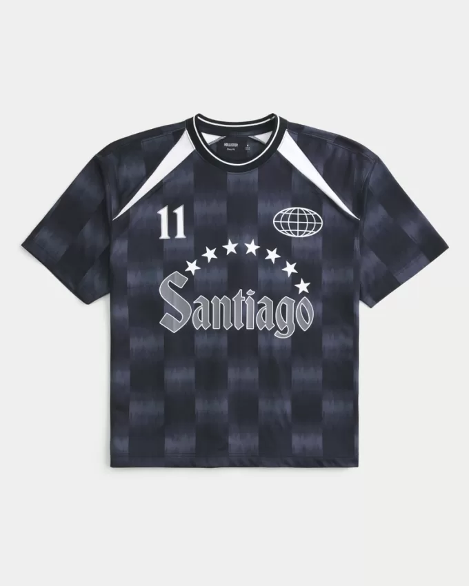 Boxy Santiago Graphic Soccer Jersey,Boxy Santiago Graphic Soccer Jersey