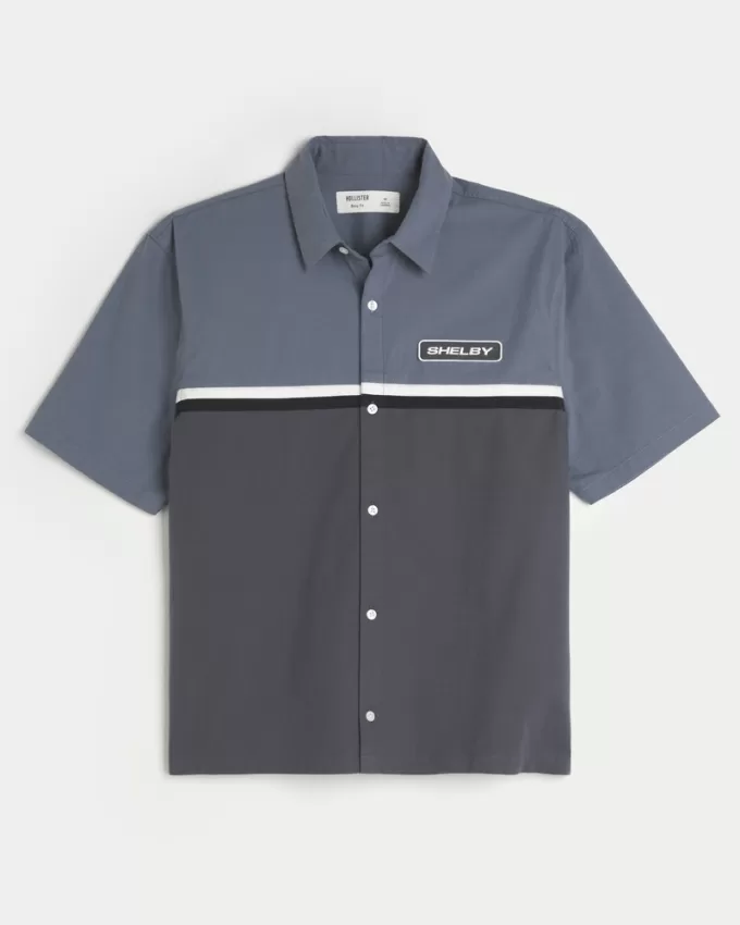 Boxy Shelby Graphic Workwear Shirt,Boxy Shelby Graphic Workwear Shirt