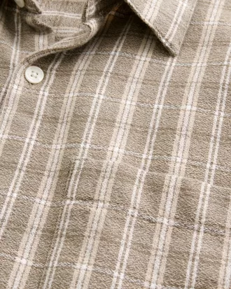 Boxy Short-Sleeve Plaid Shirt,Boxy Short-Sleeve Plaid Shirt