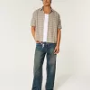 Boxy Short-Sleeve Plaid Shirt,Boxy Short-Sleeve Plaid Shirt