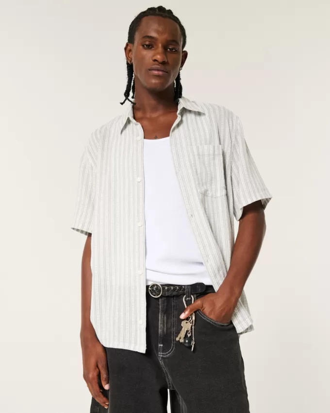 Boxy Short-Sleeve Shirt,Boxy Short-Sleeve Shirt