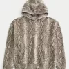Boxy Snake Skin Print Hoodie,Boxy Snake Skin Print Hoodie