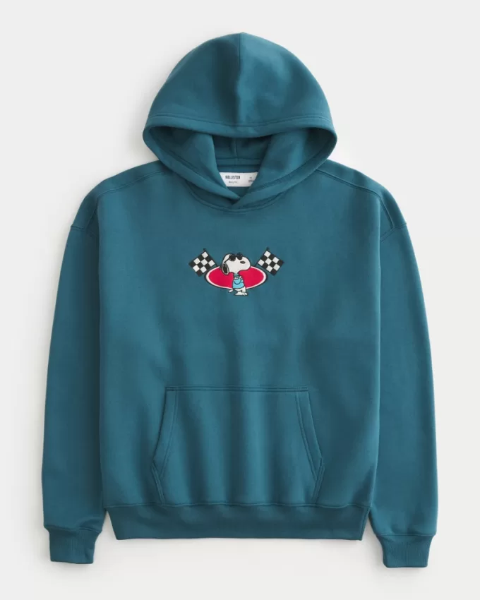 Boxy Snoopy Graphic Hoodie,Boxy Snoopy Graphic Hoodie