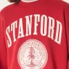 Boxy Stanford University Graphic Crew Sweatshirt,Boxy Stanford University Graphic Crew Sweatshirt