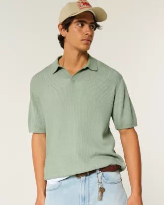 Boxy Sweater Polo,Boxy Sweater Polo