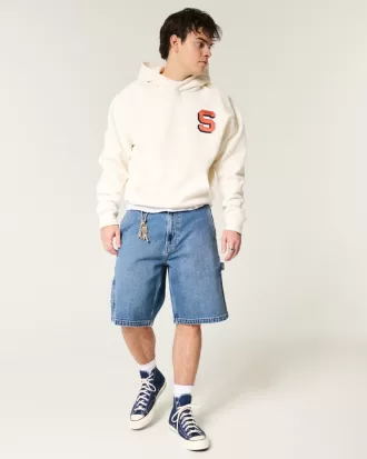 Boxy Syracuse Basketball Graphic Hoodie,Boxy Syracuse Basketball Graphic Hoodie