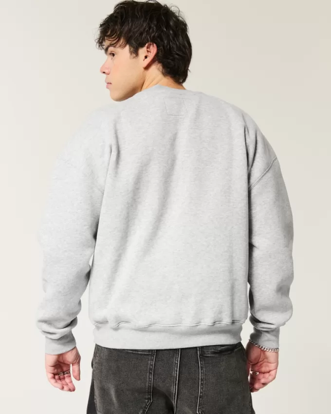 Boxy Texas A&M University Graphic Crew Sweatshirt,Boxy Texas A&M University Graphic Crew Sweatshirt