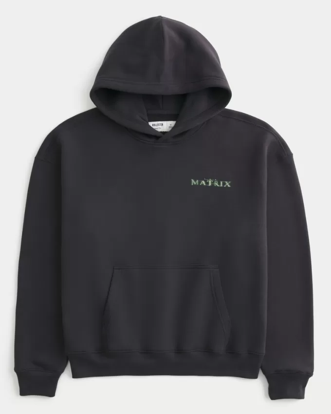 Boxy The Matrix Graphic Hoodie,Boxy The Matrix Graphic Hoodie