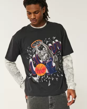 Boxy UConn Graphic Tee,Boxy UConn Graphic Tee