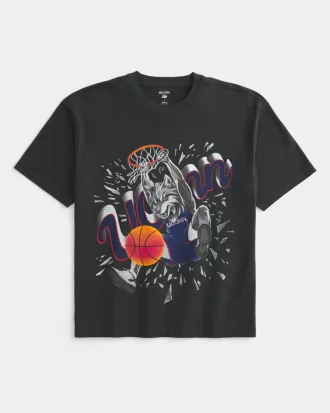 Boxy UConn Graphic Tee,Boxy UConn Graphic Tee