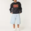 Boxy USC Athletics Graphic Crew Sweatshirt,Boxy USC Athletics Graphic Crew Sweatshirt