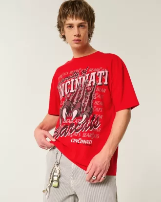 Boxy University of Cincinnati Bearcats Graphic Tee,Boxy University of Cincinnati Bearcats Graphic Tee