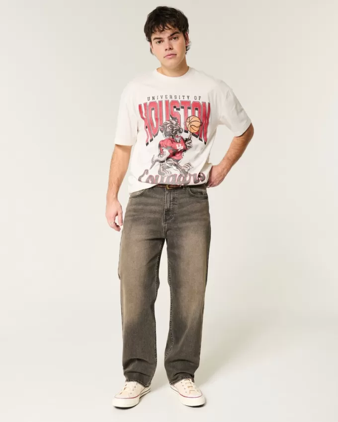 Boxy University of Houston Cougars Graphic Tee,Boxy University of Houston Cougars Graphic Tee