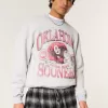 Boxy University of Oklahoma Sooners Graphic Crew Sweatshirt,Boxy University of Oklahoma Sooners Graphic Crew Sweatshirt