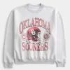 Boxy University of Oklahoma Sooners Graphic Crew Sweatshirt,Boxy University of Oklahoma Sooners Graphic Crew Sweatshirt
