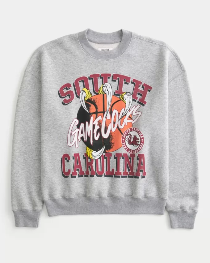 Boxy University of South Carolina Graphic Crew Sweatshirt,Boxy University of South Carolina Graphic Crew Sweatshirt